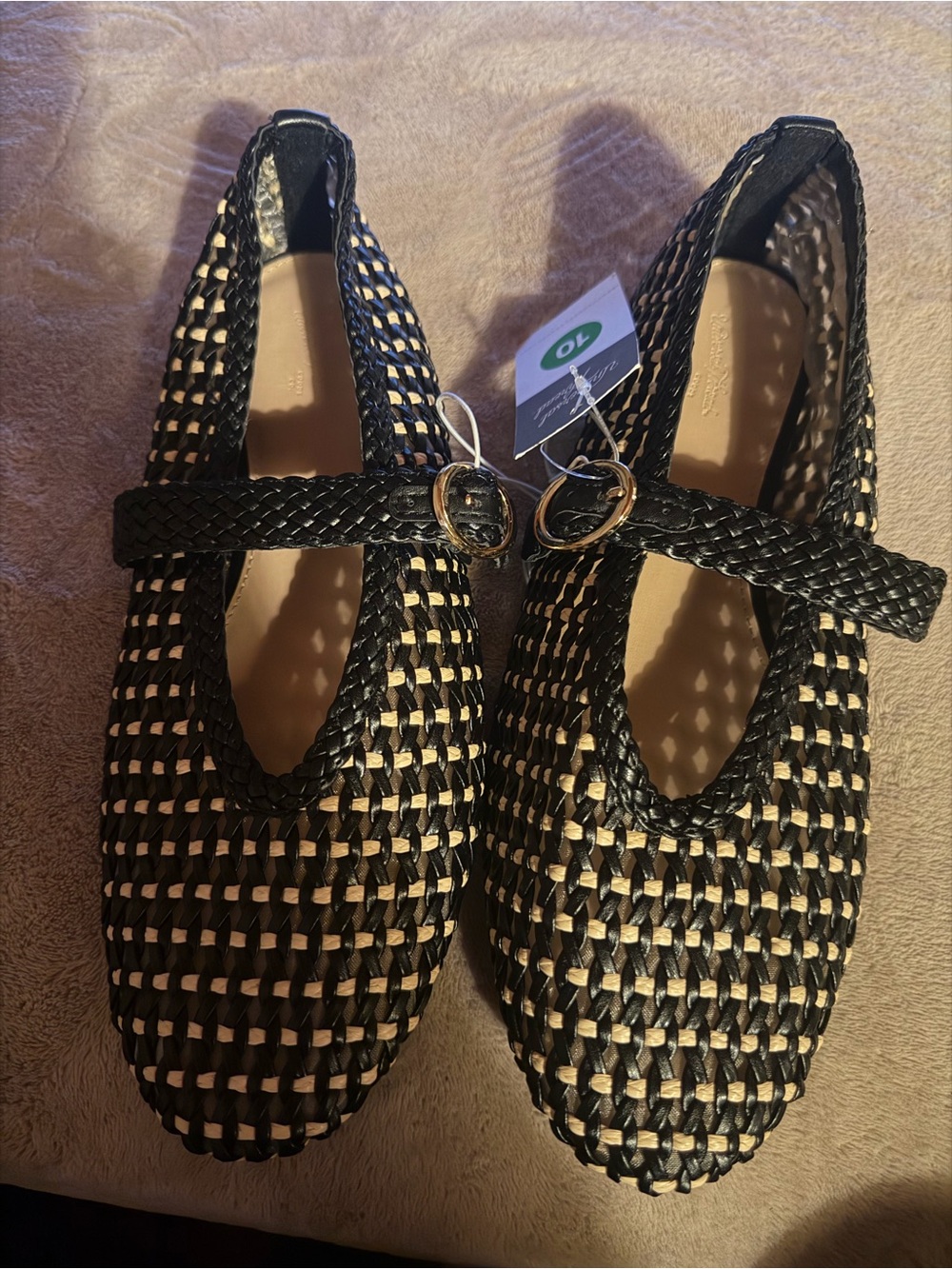 Universal Thread Woven Look Mary Jane Flats, Size 10